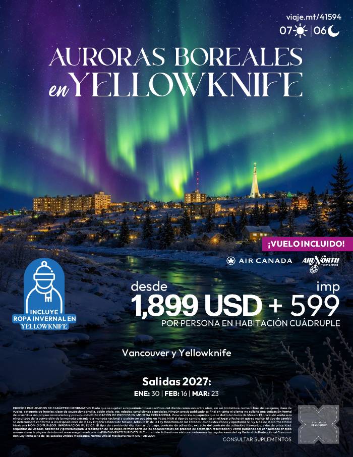 Auroras Boreales en Yellowknife